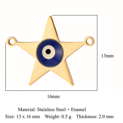 Modern Style Star Artificial Gemstones Titanium Steel Wholesale Jewelry Accessories