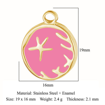 Modern Style Star Artificial Gemstones Titanium Steel Wholesale Jewelry Accessories