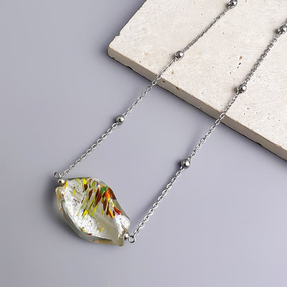 Simple Style Irregular Stainless Steel Gold Plated Pendant Necklace In Bulk