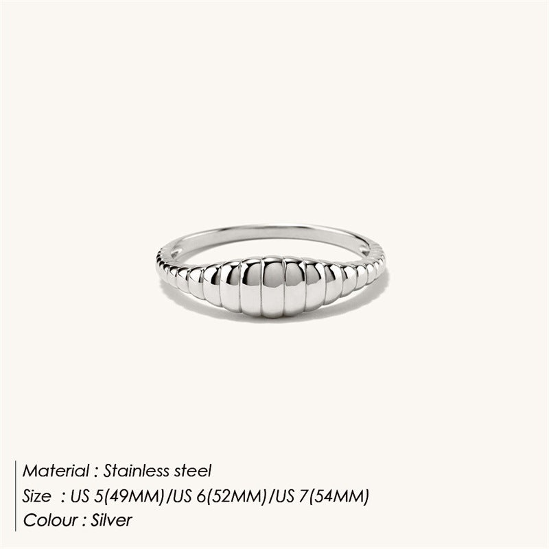 Retro Irregular Stainless Steel Plating Rings