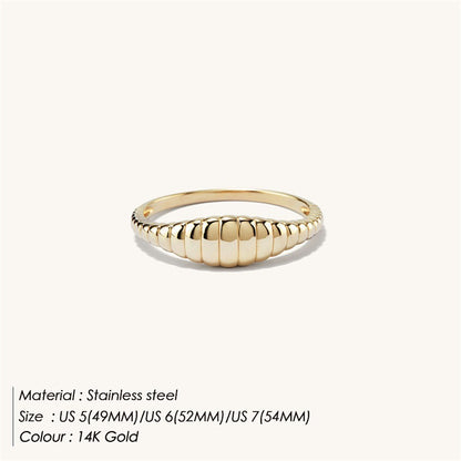 Retro Irregular Stainless Steel Plating Rings