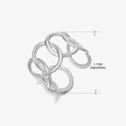 Streetwear Geometric Stainless Steel Plating Open Rings