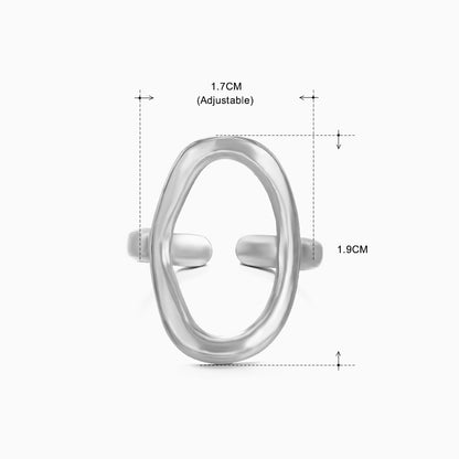 Streetwear Geometric Stainless Steel Plating Open Rings