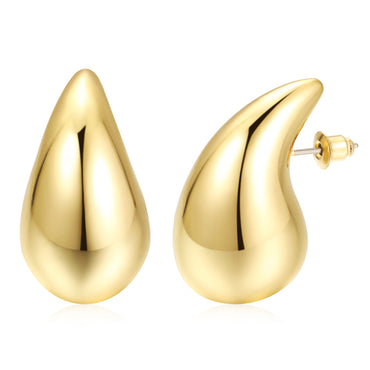 1 Pair Simple Style Water Droplets Solid Color Alloy Plastic Ear Studs