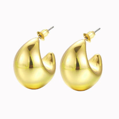 1 Pair Simple Style Water Droplets Solid Color Alloy Plastic Ear Studs