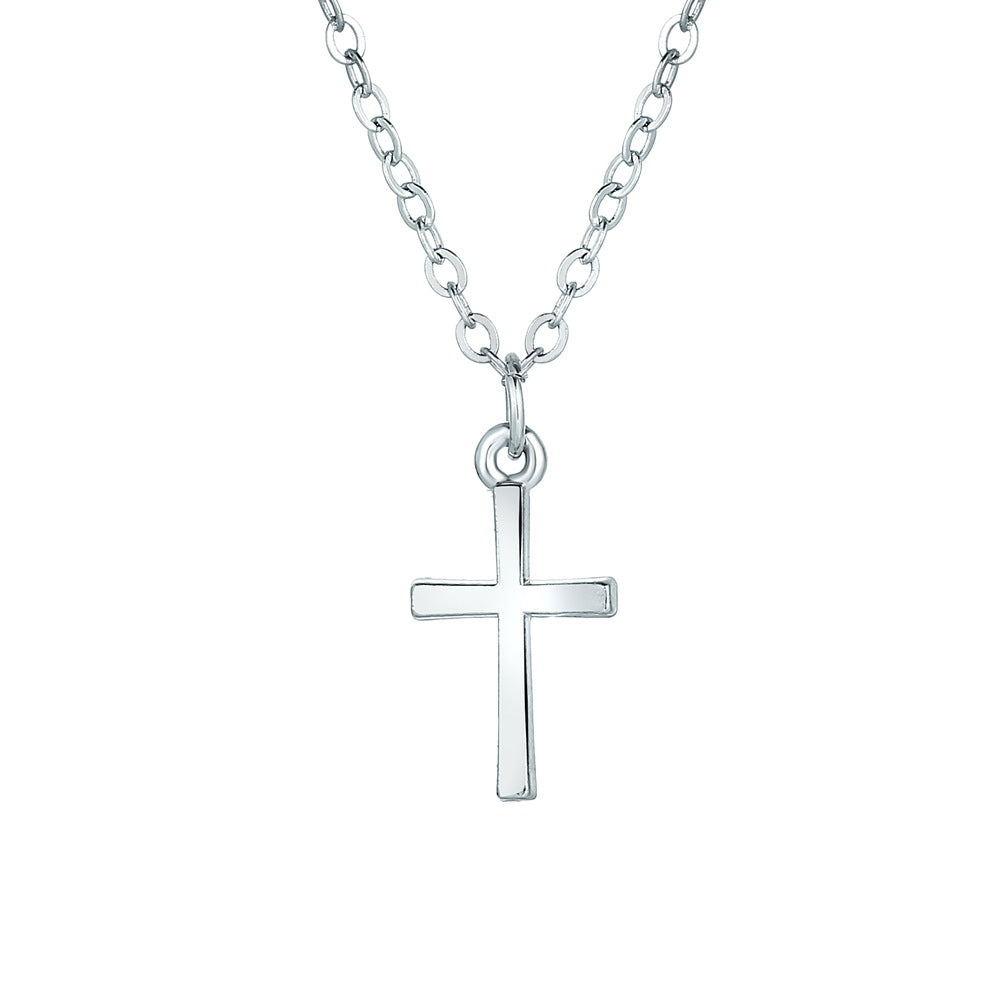 Ig Style Cross Alloy Zinc Alloy Plating Inlay Rhinestones Women's Pendant Necklace