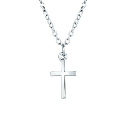 Ig Style Cross Alloy Zinc Alloy Plating Inlay Rhinestones Women's Pendant Necklace