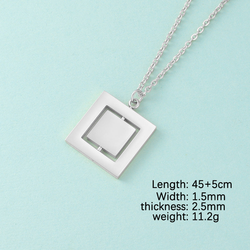 Casual Streetwear Geometric Stainless Steel Pendant Necklace In Bulk