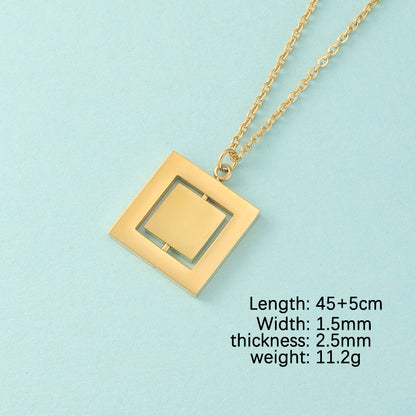 Casual Streetwear Geometric Stainless Steel Pendant Necklace In Bulk