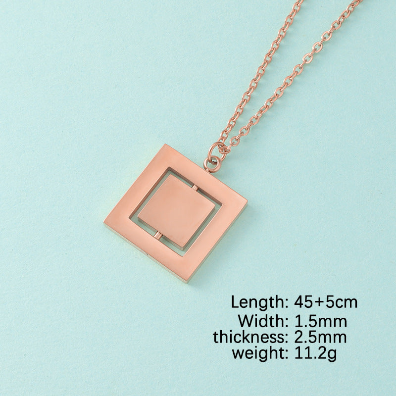 Casual Streetwear Geometric Stainless Steel Pendant Necklace In Bulk