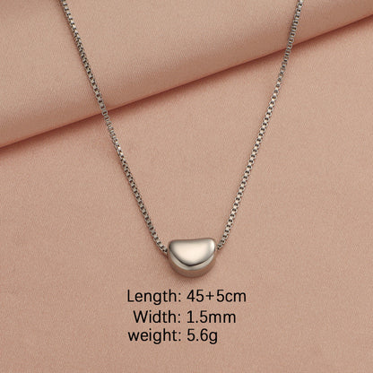 Basic Streetwear Solid Color Stainless Steel Necklace In Bulk