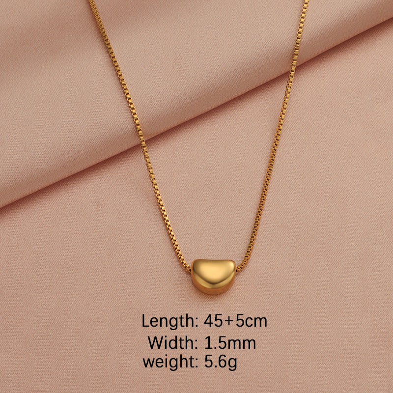 Basic Streetwear Solid Color Stainless Steel Necklace In Bulk