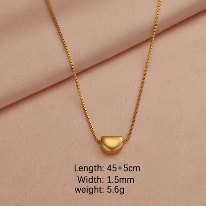 Basic Streetwear Solid Color Stainless Steel Necklace In Bulk