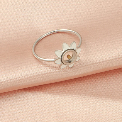 Ig Style Flower Stainless Steel Gold Plated Silver Plated Rings