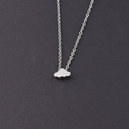 Basic Simple Style Clouds Titanium Steel Pendant Necklace