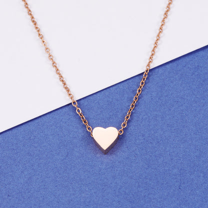 Basic Simple Style Classic Style Heart Shape Stainless Steel Plating Pendant Necklace