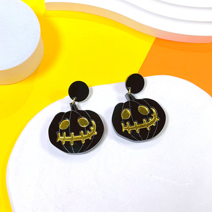 1 Pair Hip-hop Streetwear Halloween Pattern Arylic Drop Earrings