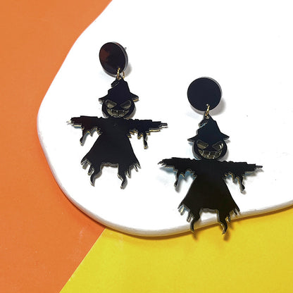 1 Pair Hip-hop Streetwear Halloween Pattern Arylic Drop Earrings