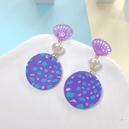 1 Pair Elegant Lady U Shape Geometric Soft Clay Drop Earrings