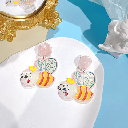 1 Pair Cute Cartoon Arylic Drop Earrings