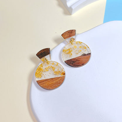 1 Pair Vacation Beach Streetwear Geometric Wood Drop Earrings