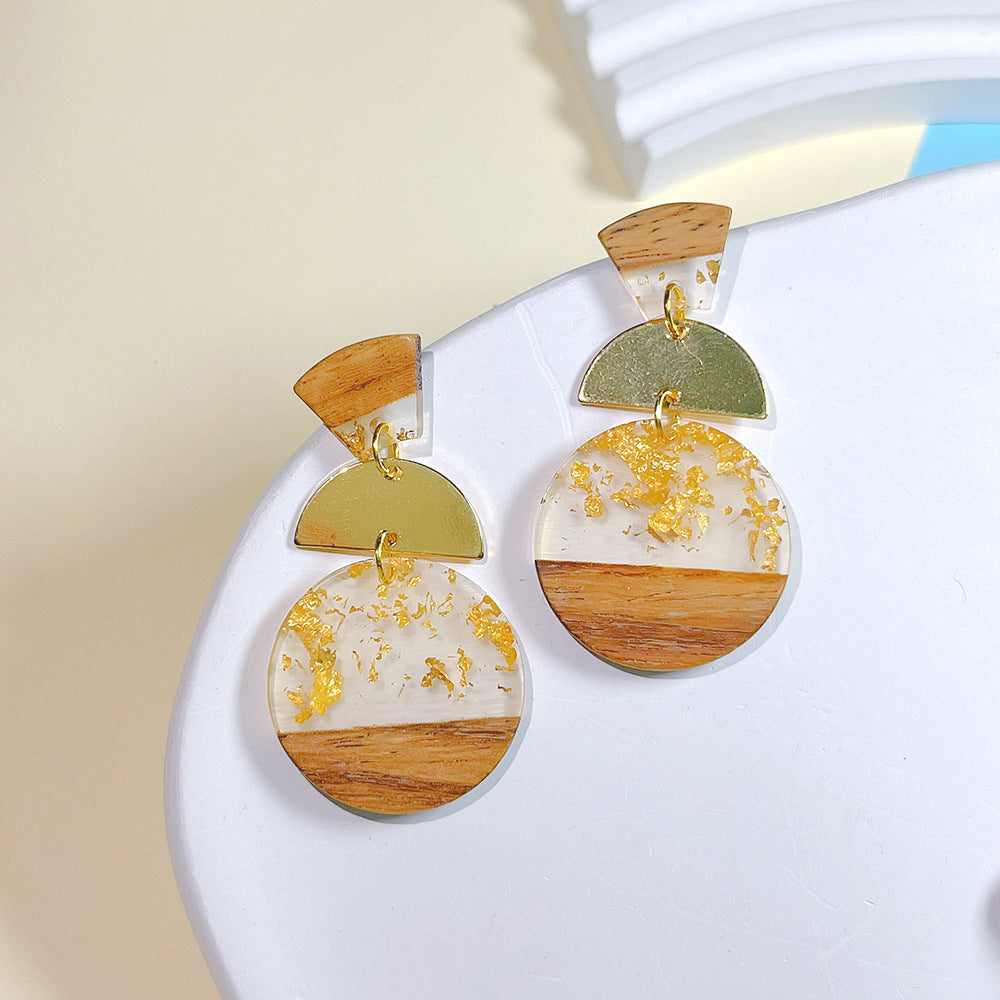 1 Pair Vacation Beach Streetwear Geometric Wood Drop Earrings