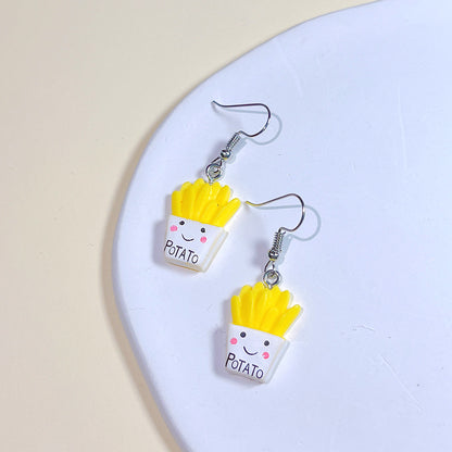 1 Pair Cute Food Resin Drop Earrings