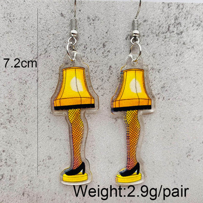 1 Pair Funny Animal Cartoon Character Arylic Drop Earrings