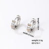 1 Piece Hip-hop Vintage Style Simple Style Cross Plating Inlay Stainless Steel Copper Zircon Gold Plated Silver Plated Hoop Earrings