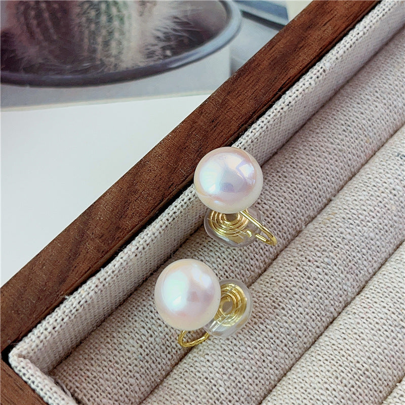 1 Pair Elegant Streetwear Geometric Plating Imitation Pearl Ear Studs