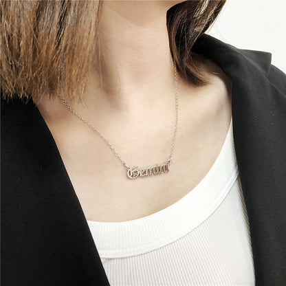 Simple Style Streetwear Geometric Constellation Stainless Steel Plating Inlay Zircon 18k Gold Plated Pendant Necklace