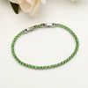 Simple Style Shiny Round Stainless Steel Inlay Zircon Tennis Bracelet