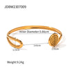 Ig Style Simple Style Round Solid Color Stainless Steel Asymmetrical Plating 18k Gold Plated Bangle