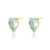 1 Pair Simple Style Water Droplets Plating Inlay Brass Zircon Ear Studs