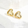 1 Pair Sweet Irregular Heart Shape Plating Brass Ear Studs