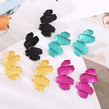 1 Pair Ig Style Exaggerated Irregular Alloy Drop Earrings
