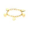 Simple Style Portrait Heart Shape Stainless Steel Charm Plating 18k Gold Plated Bracelets