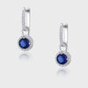 Simple Style Round Sterling Silver Plating Inlay Zircon Drop Earrings 1 Pair