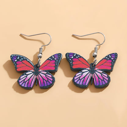 1 Pair Simple Style Classic Style Butterfly Arylic Dangling Earrings