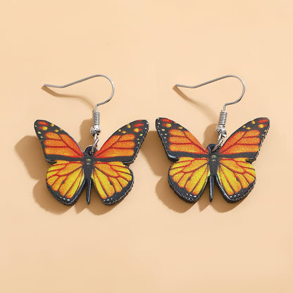 1 Pair Simple Style Classic Style Butterfly Arylic Dangling Earrings