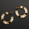 1 Pair Ig Style Round Stainless Steel Earrings