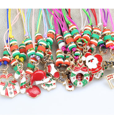 Modern Style Santa Claus Alloy Enamel Women's Bracelets Necklace