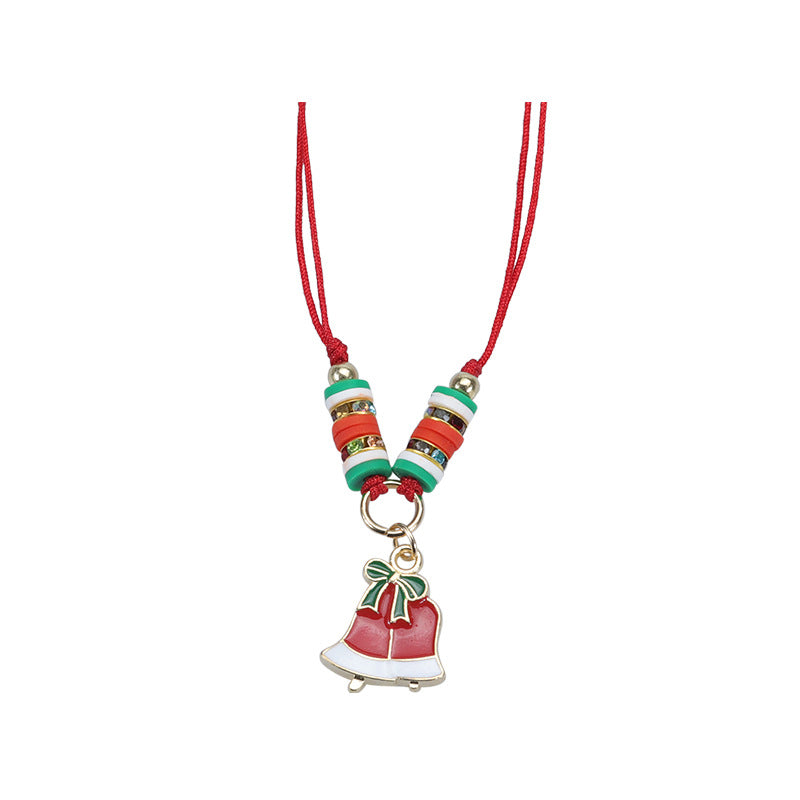 Modern Style Santa Claus Alloy Enamel Women's Bracelets Necklace