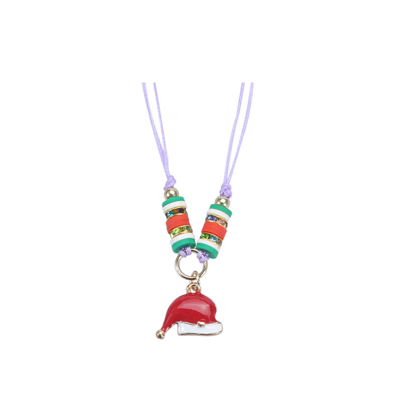 Modern Style Santa Claus Alloy Enamel Women's Bracelets Necklace