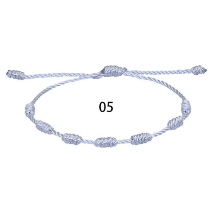 Simple Style Rhombus Rope Unisex Bracelets