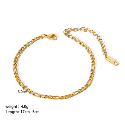 Ig Style Modern Style Solid Color Stainless Steel Plating 18k Gold Plated Bracelets