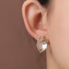 1 Pair Elegant Lady Star Heart Shape Butterfly Plating Inlay Copper Artificial Diamond Ear Studs