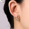 1 Pair Elegant Lady Star Heart Shape Butterfly Plating Inlay Copper Artificial Diamond Ear Studs