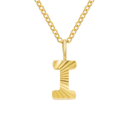 Simple Style Letter Stainless Steel Pendant Necklace In Bulk