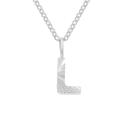 Simple Style Letter Stainless Steel Pendant Necklace In Bulk